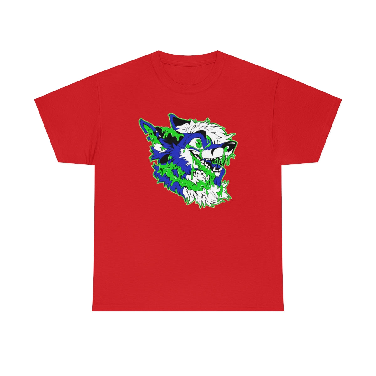 Blue and Green - T-Shirt T-Shirt Artworktee Red S 