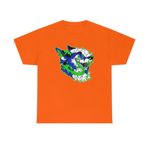Blue and Green - T-Shirt T-Shirt Artworktee Orange S 