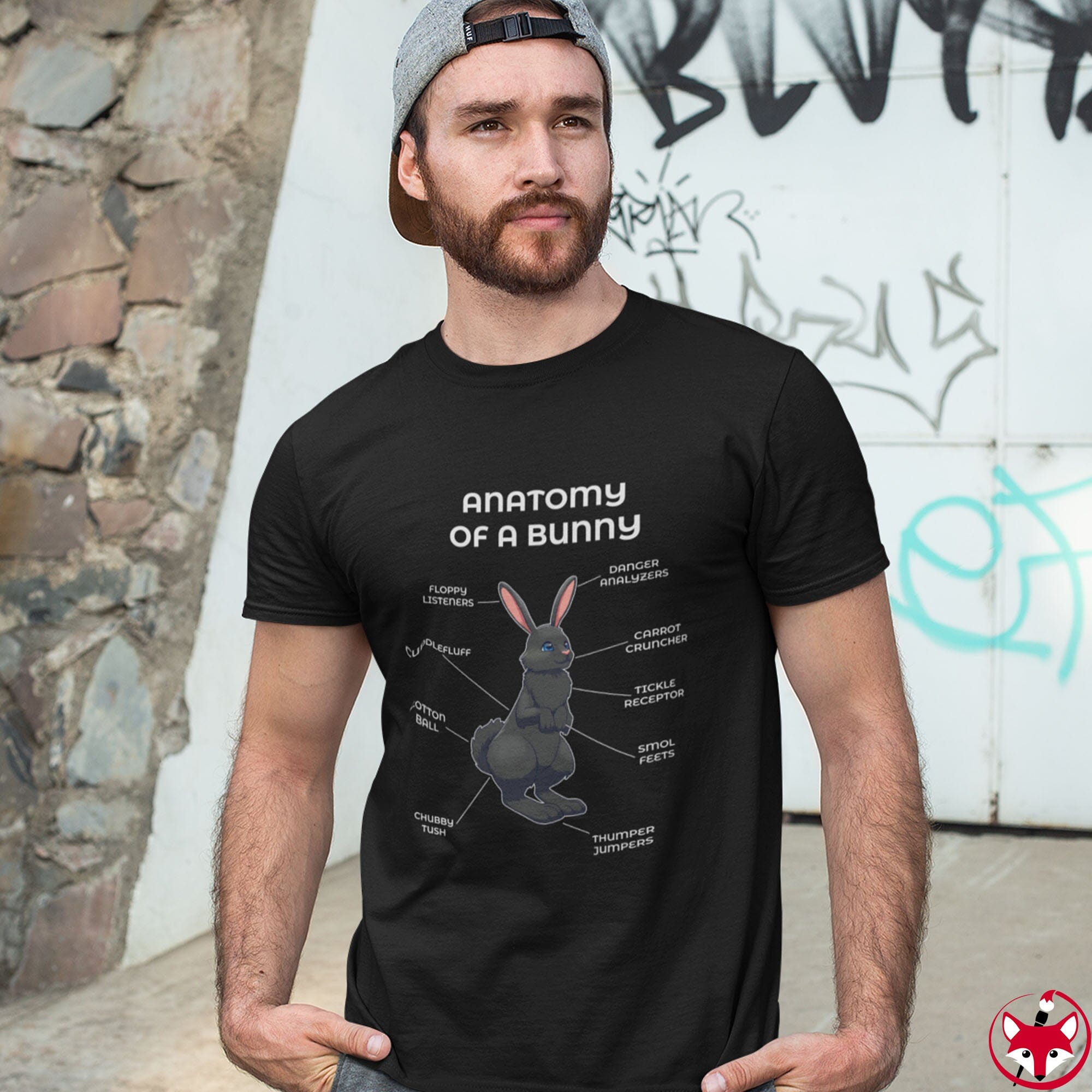 Bunny Black - T-Shirt T-Shirt Artworktee 