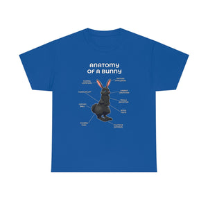 Bunny Black - T-Shirt T-Shirt Artworktee Royal Blue S 