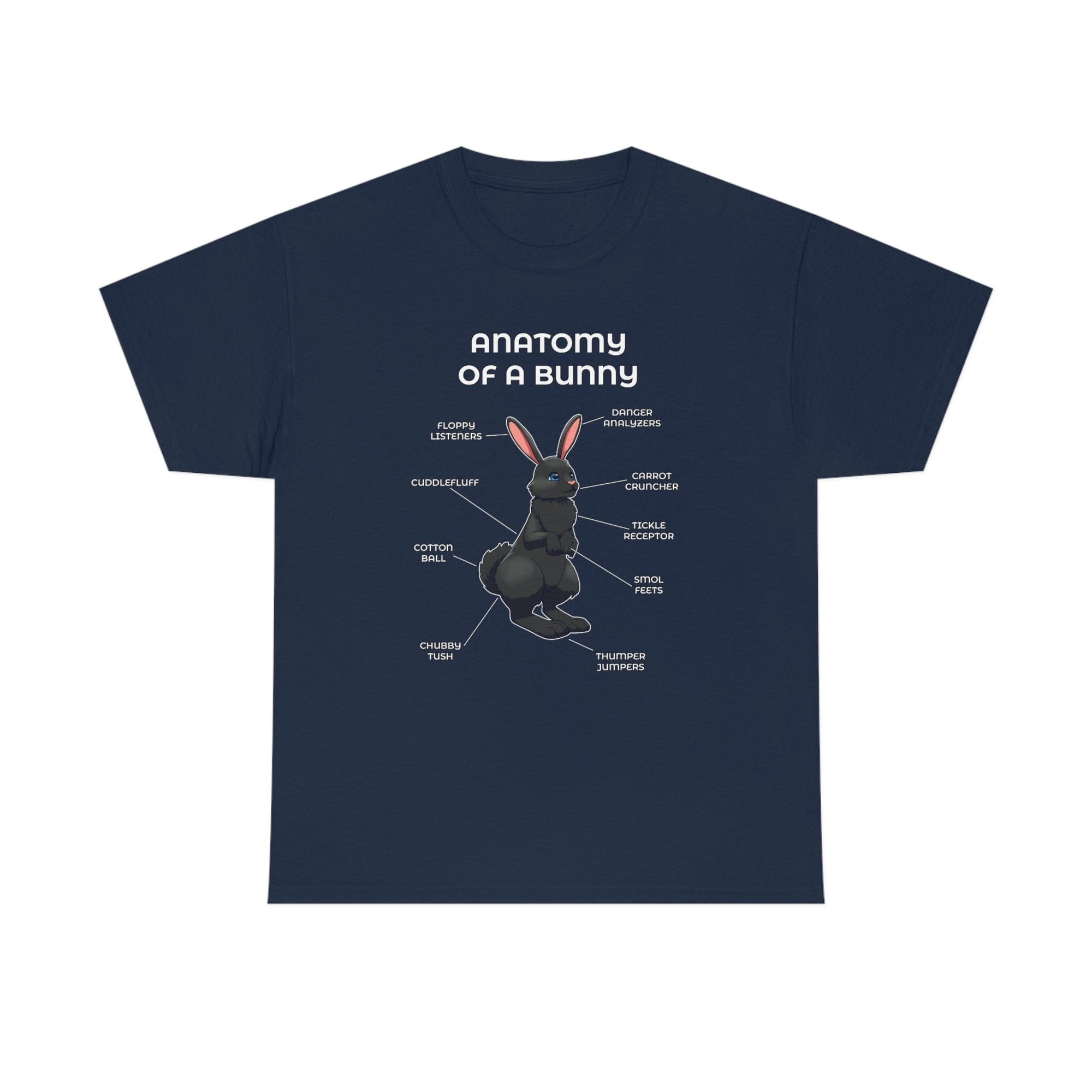 Bunny Black - T-Shirt T-Shirt Artworktee Navy Blue S 