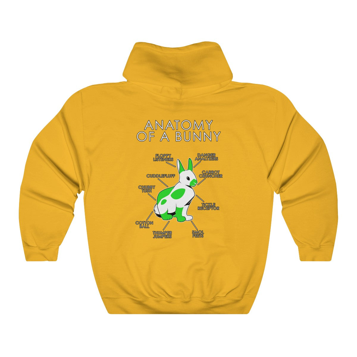 Bunny Green - Hoodie T-Shirt Artworktee Gold S 