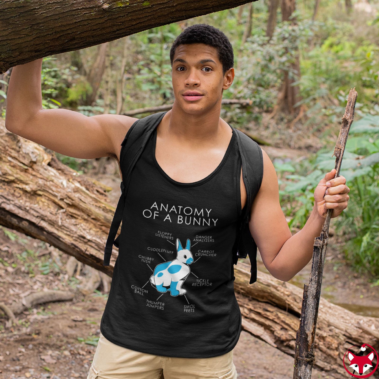 Bunny Light Blue - Tank Top Tank Top Artworktee 