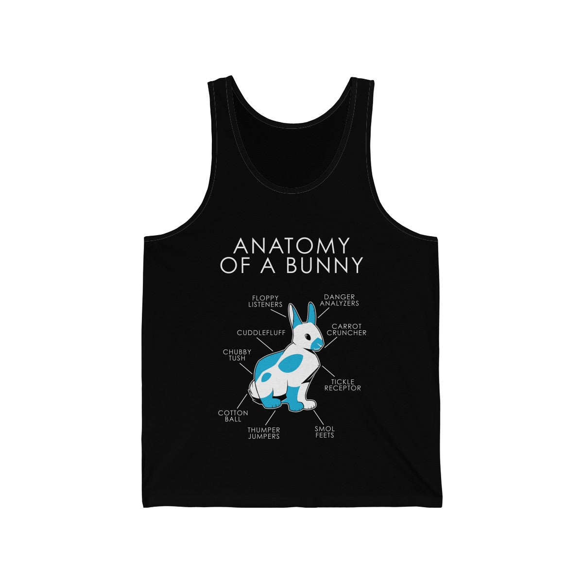 Bunny Light Blue - Tank Top Tank Top Artworktee Black XS 