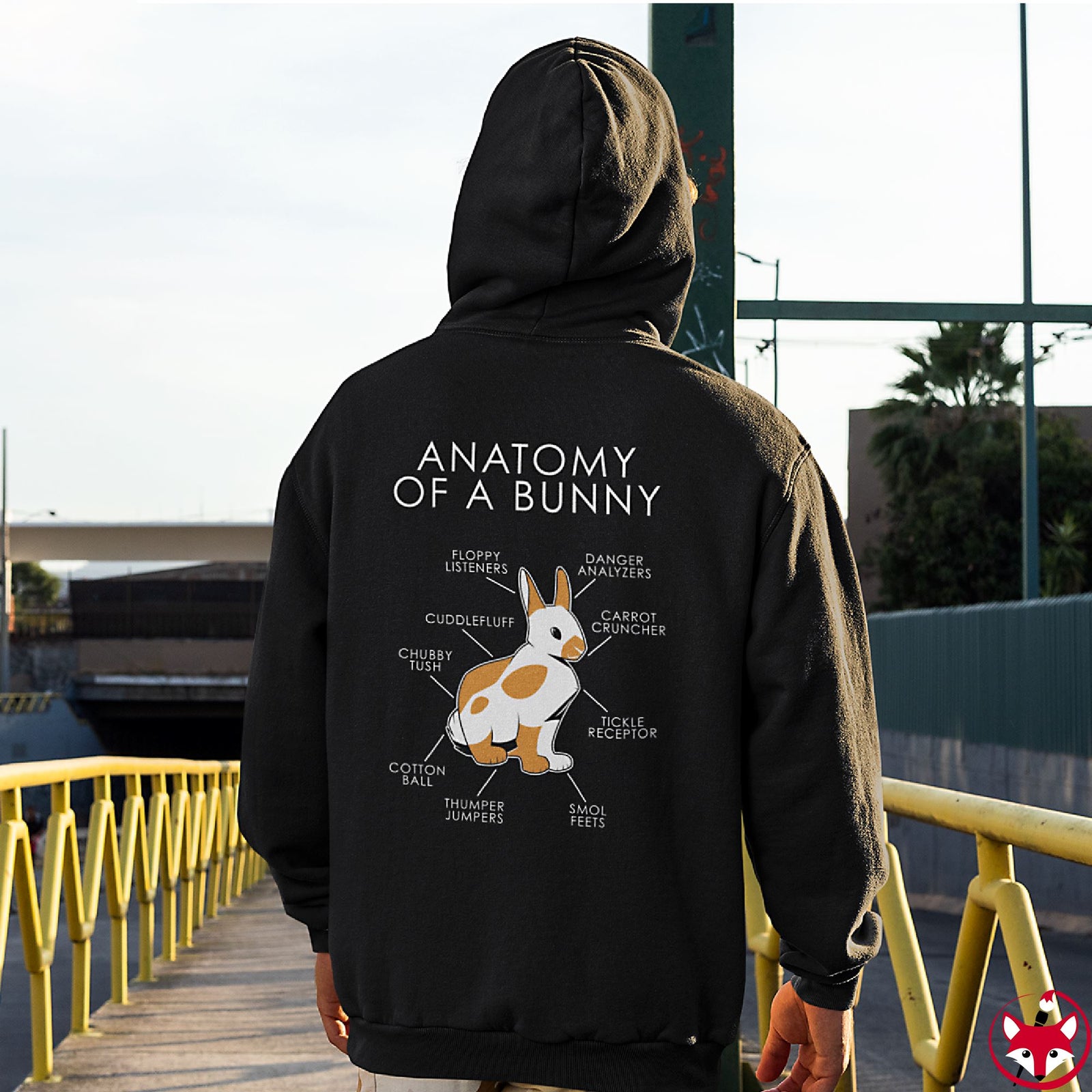 Bunny Orange - Hoodie Hoodie Artworktee 