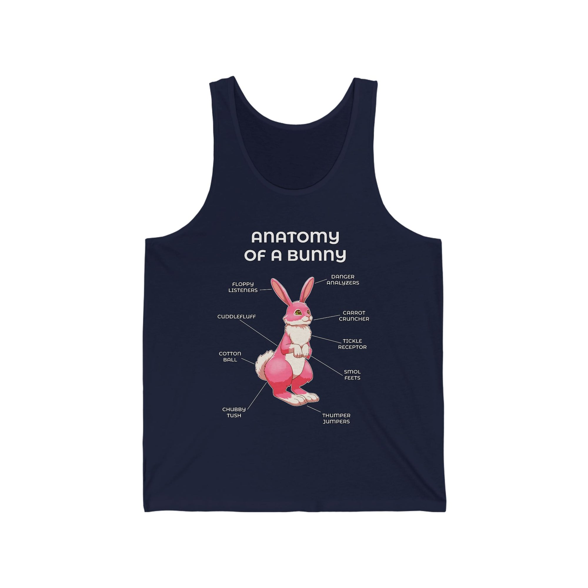 Bunny Pink - Tank Top Tank Top Artworktee Navy Blue XS 