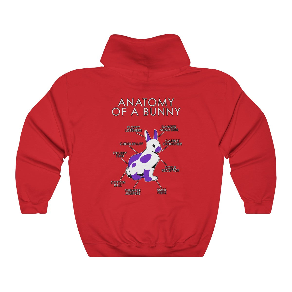 Bunny Purple - Hoodie Hoodie Artworktee Red S 