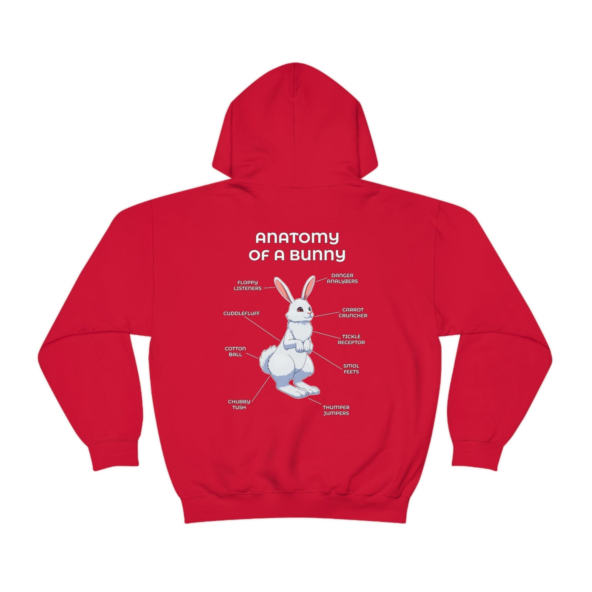 Bunny White - Hoodie Hoodie Artworktee Red S 