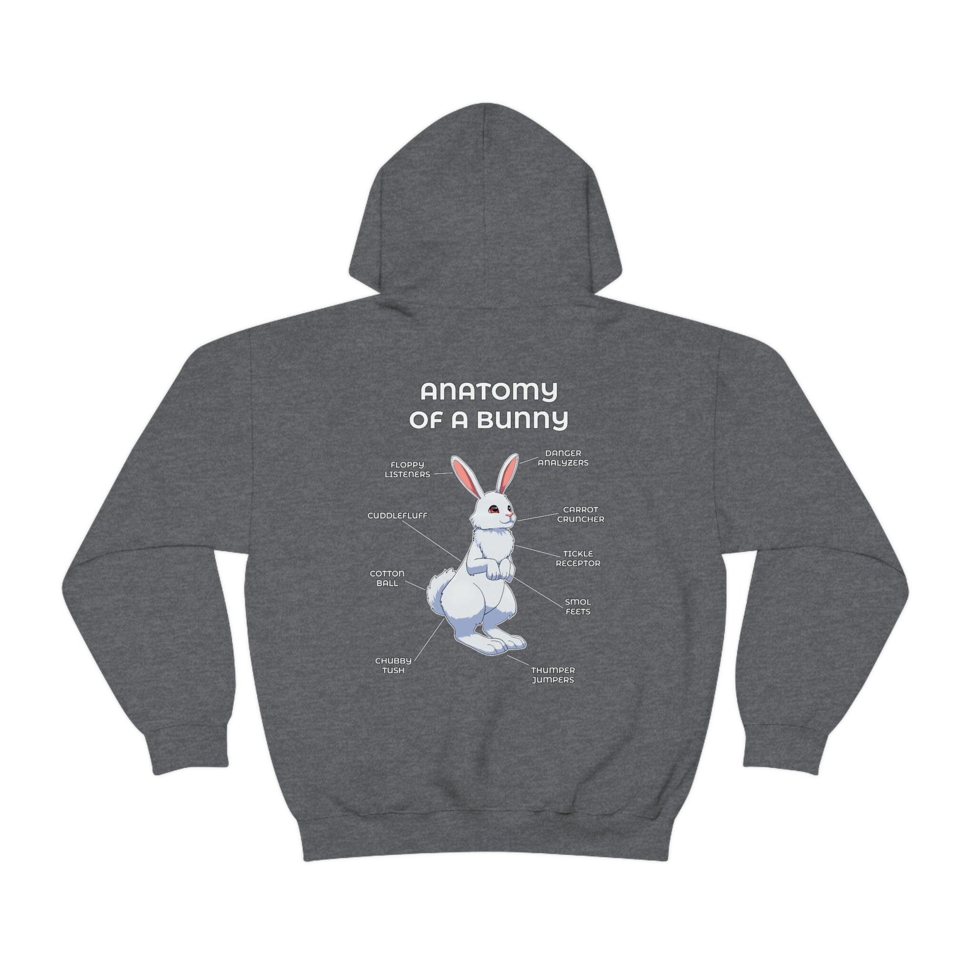 Bunny White - Hoodie Hoodie Artworktee Dark Heather S 