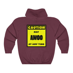 CAUTION! May AWOO at any time! - Hoodie Hoodie AFLT-Whootorca Maroon S 