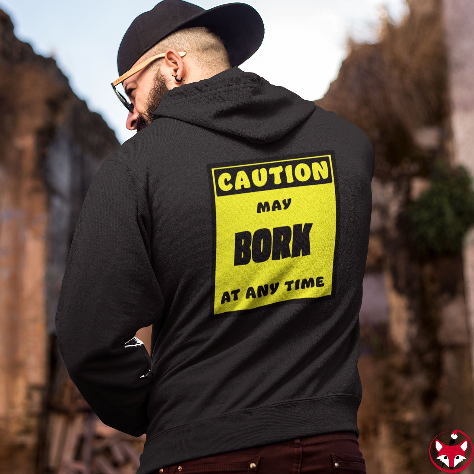 CAUTION! May BORK at any time! - Hoodie Hoodie AFLT-Whootorca 