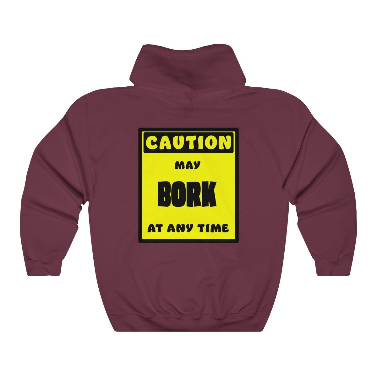 CAUTION! May BORK at any time! - Hoodie Hoodie AFLT-Whootorca Maroon S 