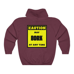 CAUTION! May BORK at any time! - Hoodie Hoodie AFLT-Whootorca Maroon S 