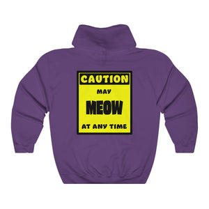 CAUTION! May MEOW at any time! - Hoodie Hoodie AFLT-Whootorca Purple S 