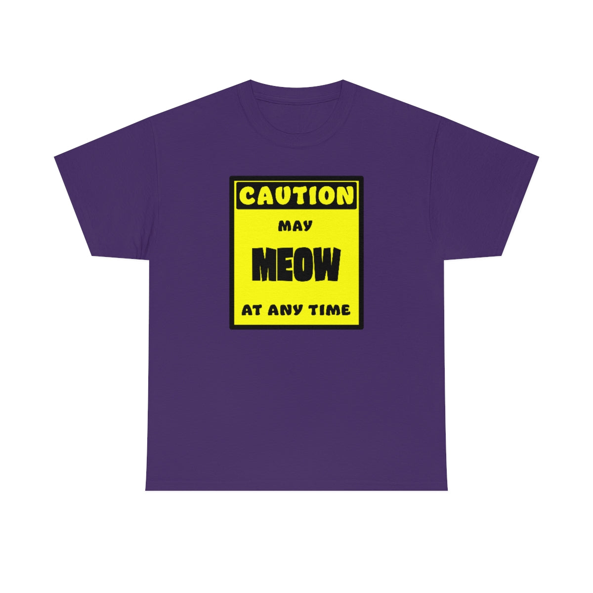 CAUTION! May MEOW at any time! - T-Shirt T-Shirt AFLT-Whootorca Purple S 