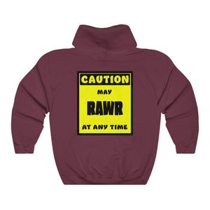 CAUTION! May RAWR at any time! - Hoodie Hoodie AFLT-Whootorca Maroon S 