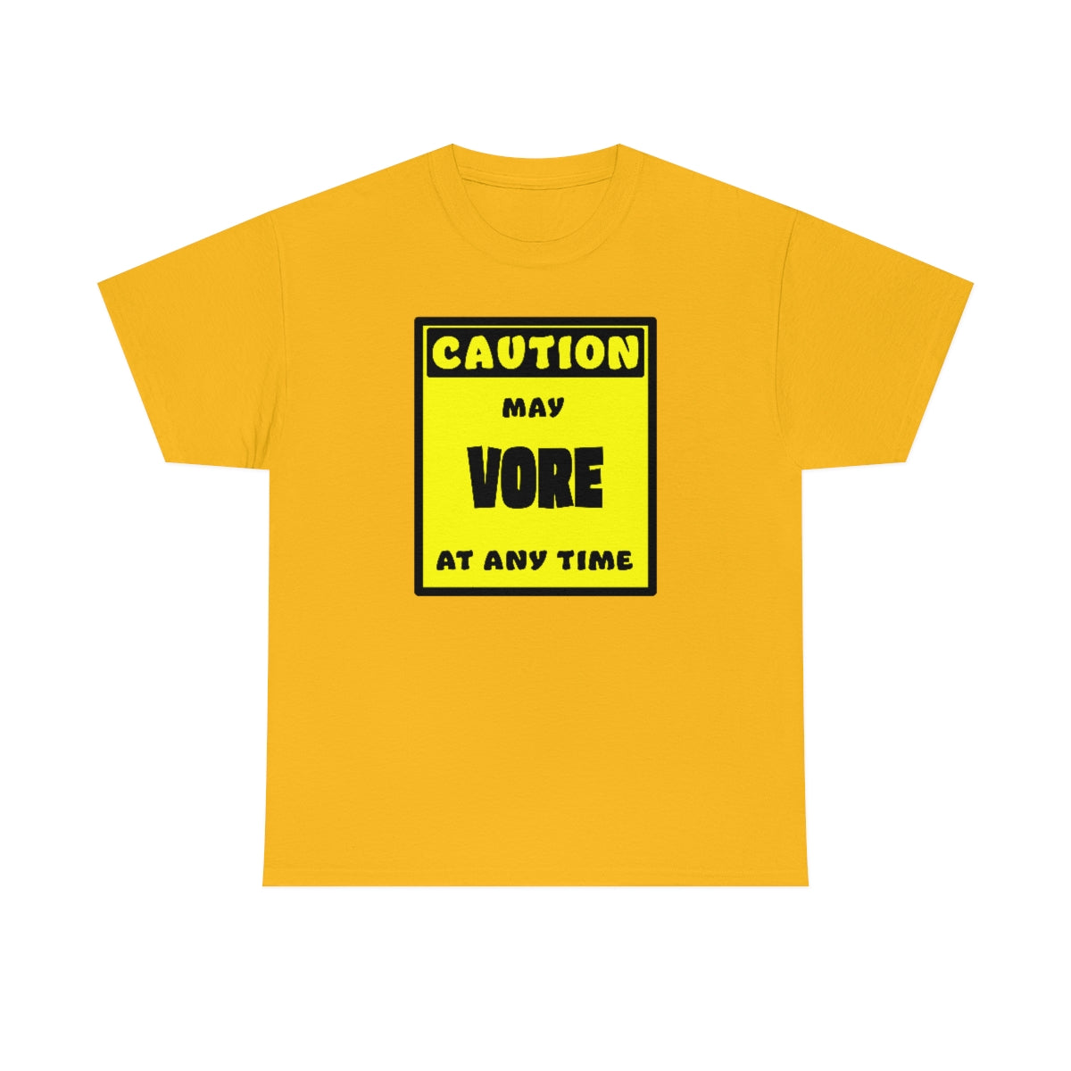 CAUTION! May VORE at any time! - T-Shirt T-Shirt AFLT-Whootorca Gold S 