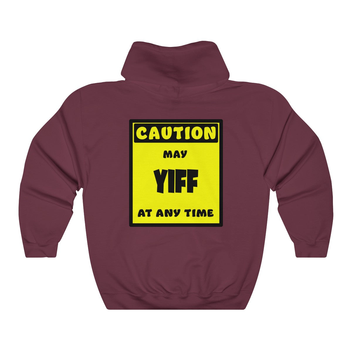 CAUTION! May YIFF at any time! - Hoodie Hoodie AFLT-Whootorca Maroon S 
