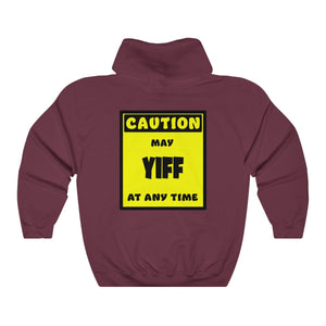 CAUTION! May YIFF at any time! - Hoodie Hoodie AFLT-Whootorca Maroon S 