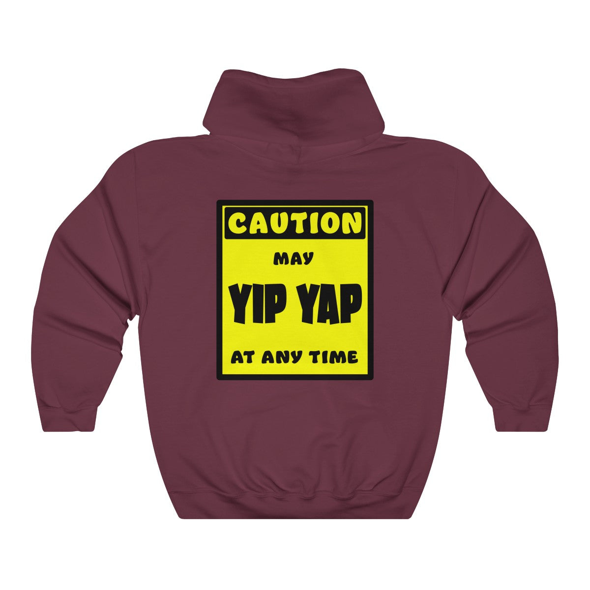 CAUTION! May Yip Yap at any time! - Hoodie Hoodie AFLT-Whootorca Maroon S 
