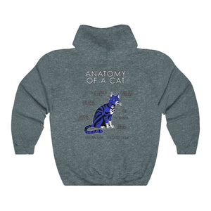 Cat Blue - Hoodie Hoodie Artworktee Dark Heather S 