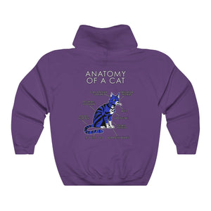 Cat Blue - Hoodie Hoodie Artworktee Purple S 