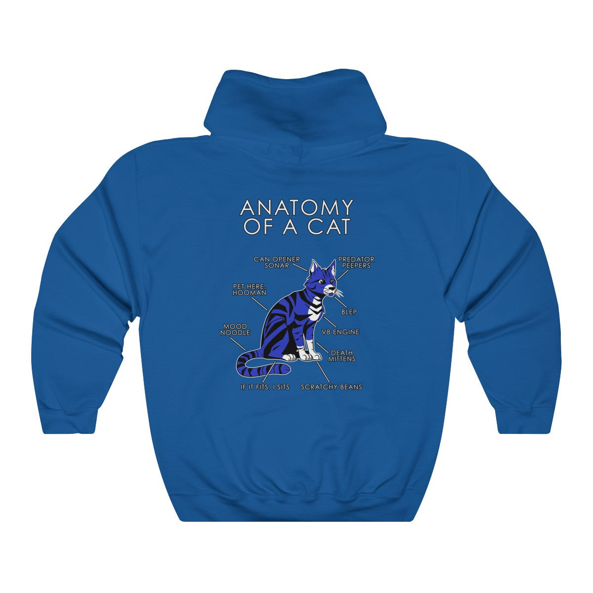 Cat Blue - Hoodie Hoodie Artworktee Royal Blue S 