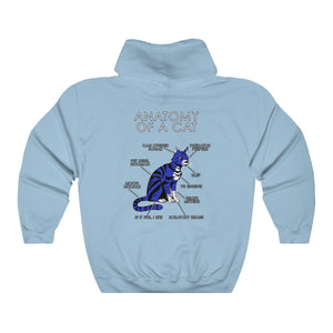 Cat Blue - Hoodie Hoodie Artworktee Light Blue S 