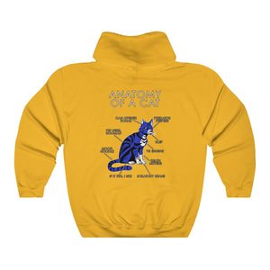 Cat Blue - Hoodie Hoodie Artworktee Gold S 