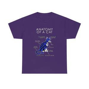 Cat Blue - T-Shirt T-Shirt Artworktee Purple S 