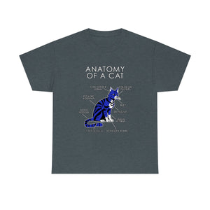 Cat Blue - T-Shirt T-Shirt Artworktee Dark Heather S 