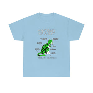 Cat Green - T-Shirt T-Shirt Artworktee Light Blue S 