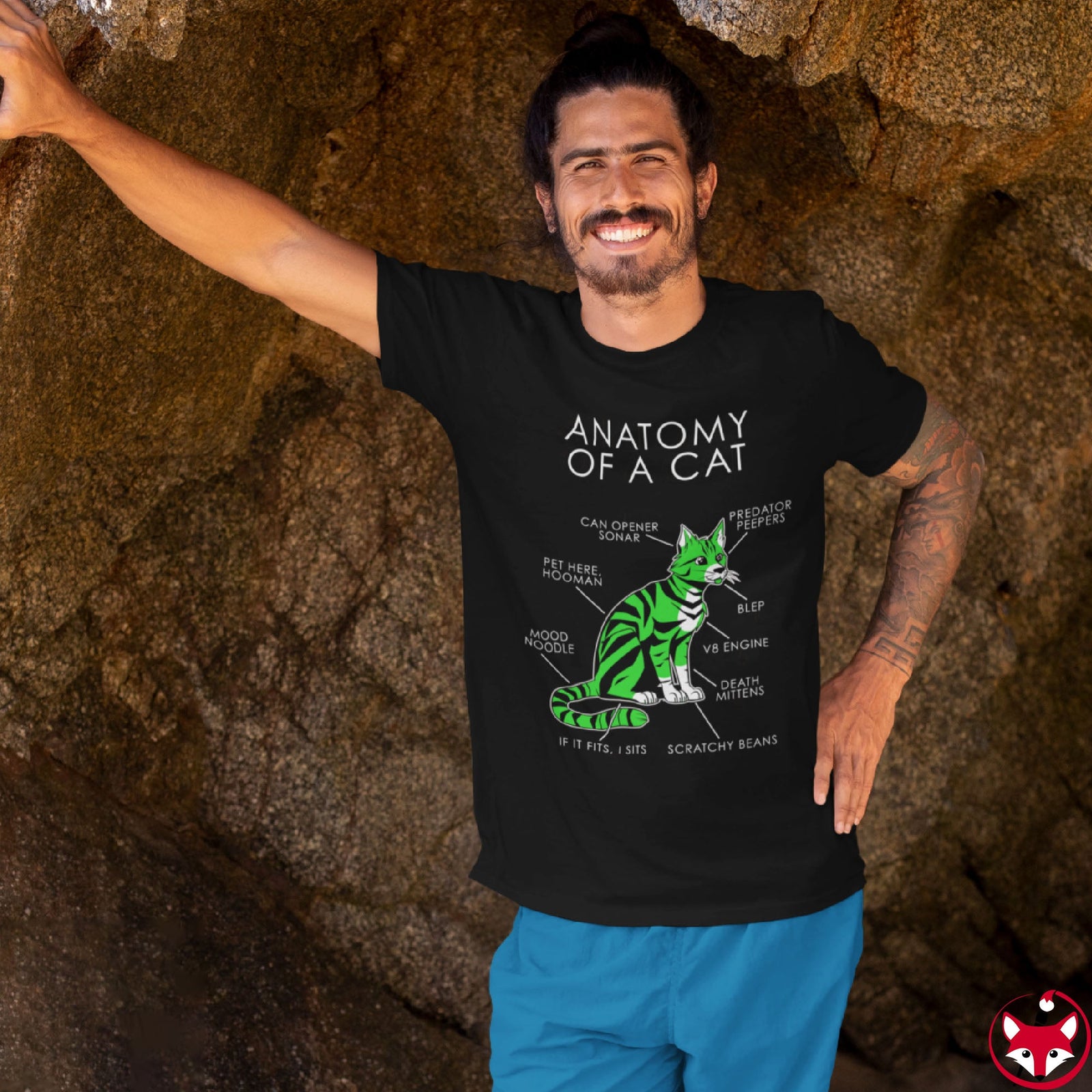 Cat Green - T-Shirt T-Shirt Artworktee 