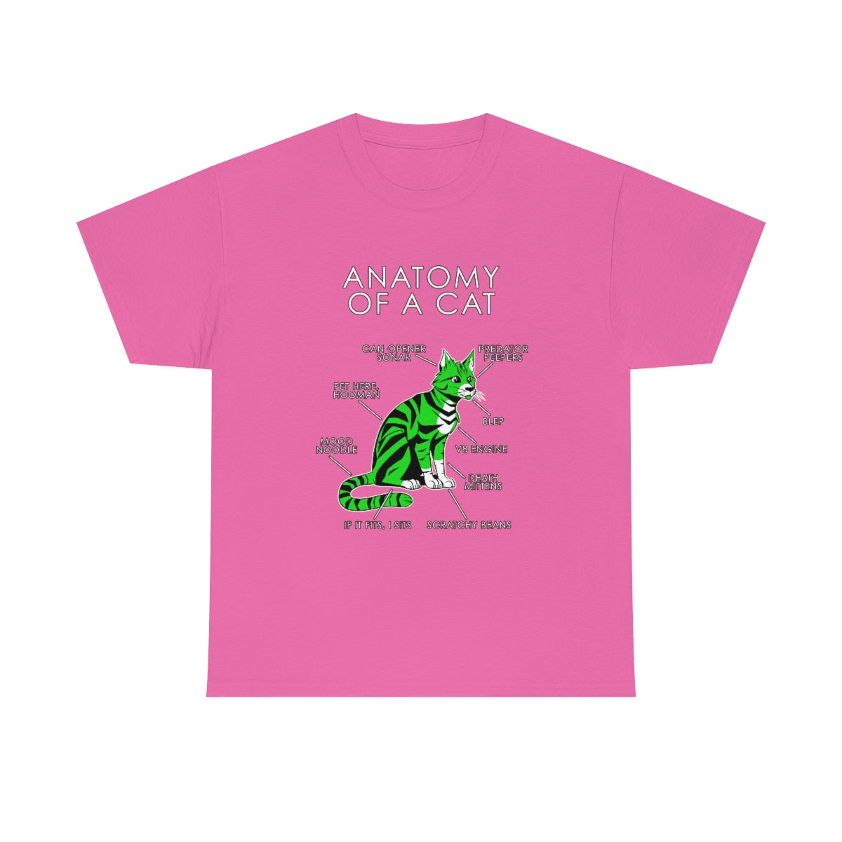 Cat Green - T-Shirt T-Shirt Artworktee Pink S 