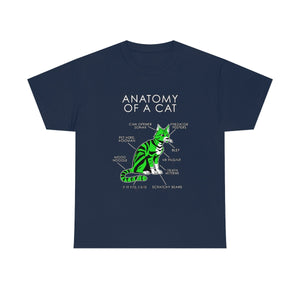 Cat Green - T-Shirt T-Shirt Artworktee Navy Blue S 