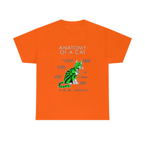 Cat Green - T-Shirt T-Shirt Artworktee Orange S 