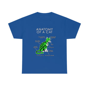 Cat Green - T-Shirt T-Shirt Artworktee Royal Blue S 