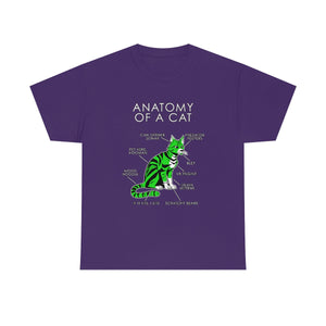 Cat Green - T-Shirt T-Shirt Artworktee Purple S 