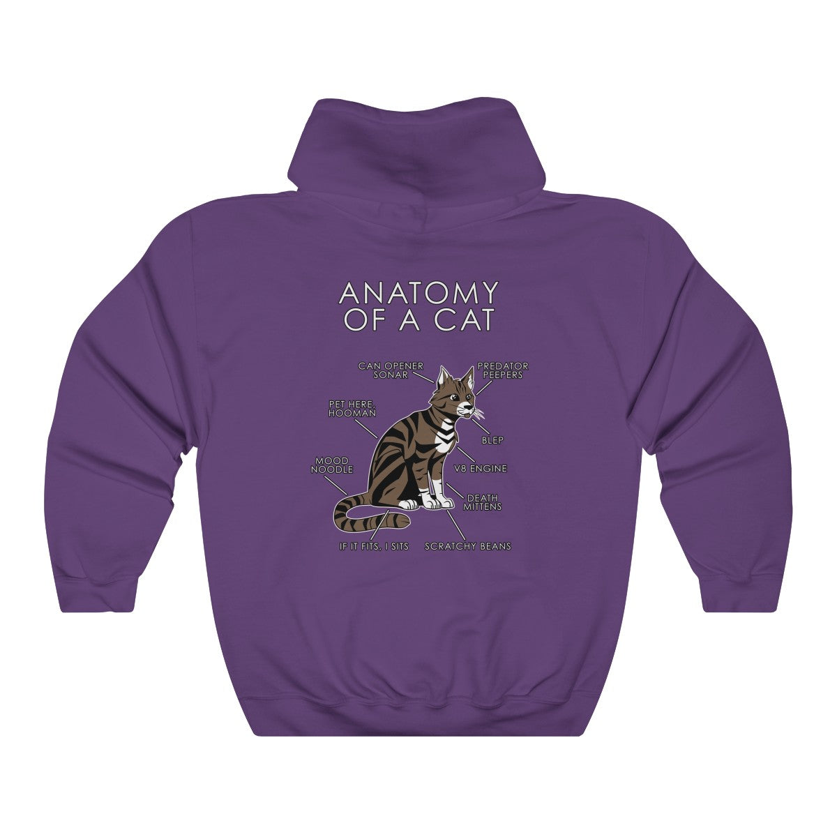 Cat Natural - Hoodie Hoodie Artworktee Purple S 