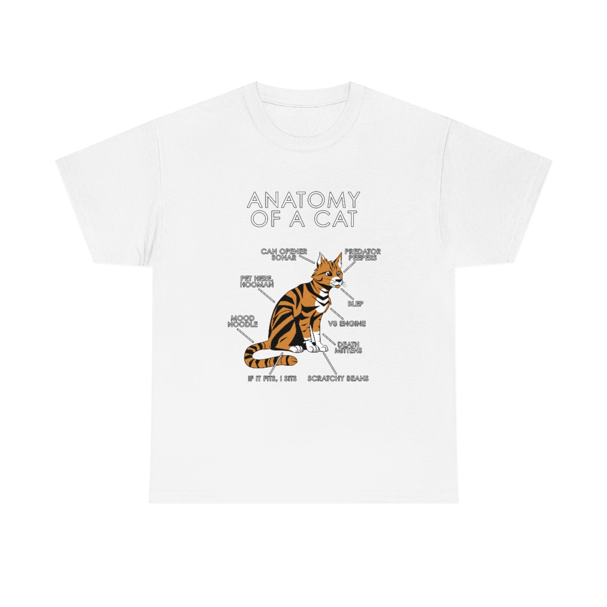 Cat Orange - T-Shirt T-Shirt Artworktee White S 