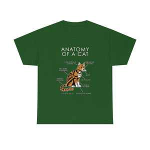 Cat Orange - T-Shirt T-Shirt Artworktee Green S 