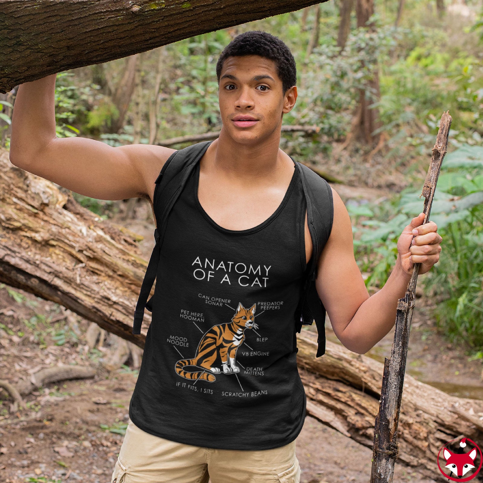 Cat Orange - Tank Top Tank Top Artworktee 