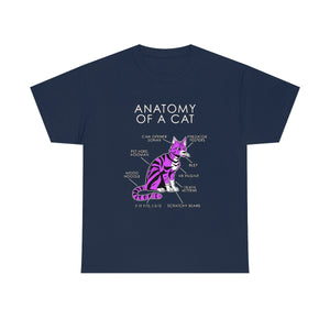 Cat Pink - T-Shirt T-Shirt Artworktee Navy Blue S 