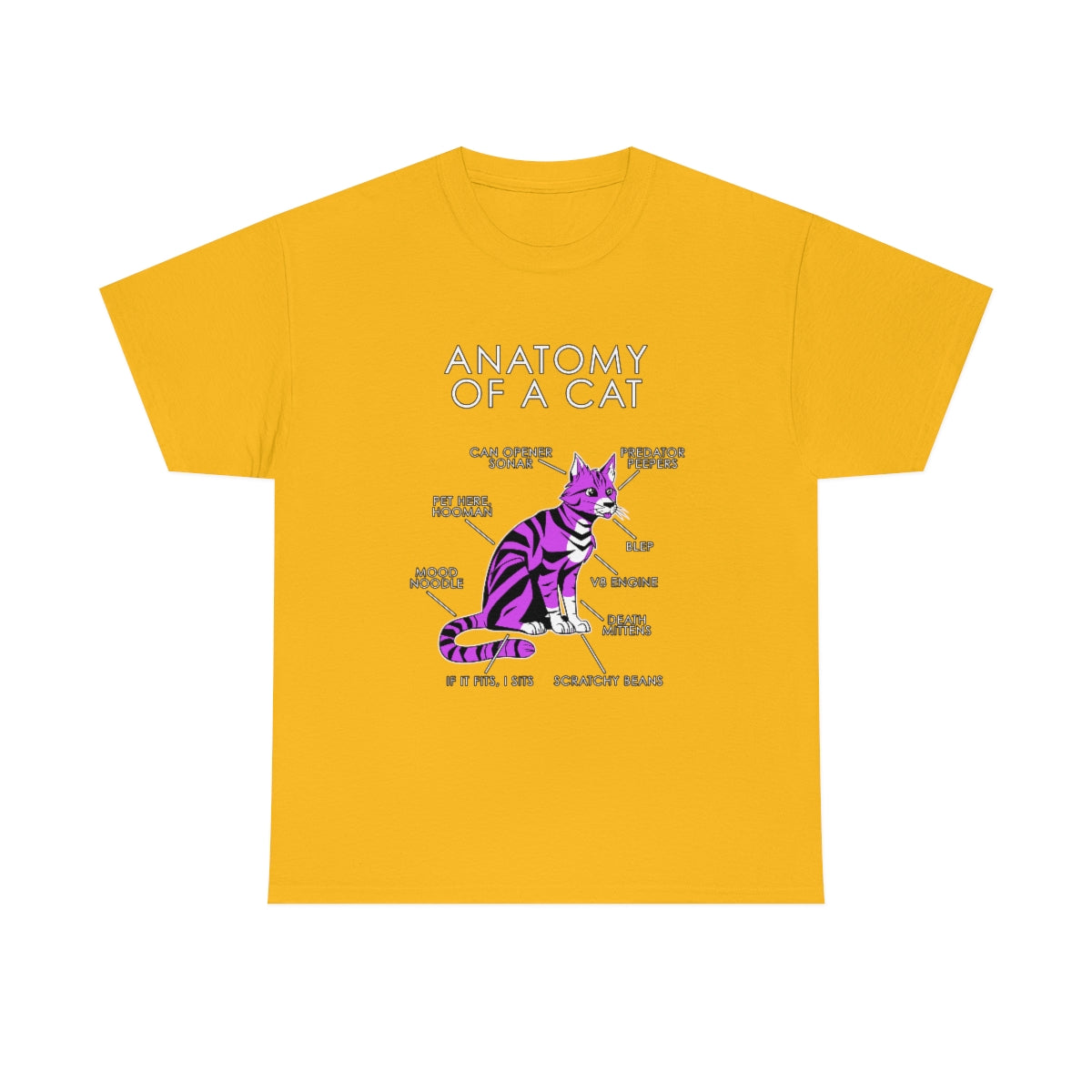 Cat Pink - T-Shirt T-Shirt Artworktee Gold S 