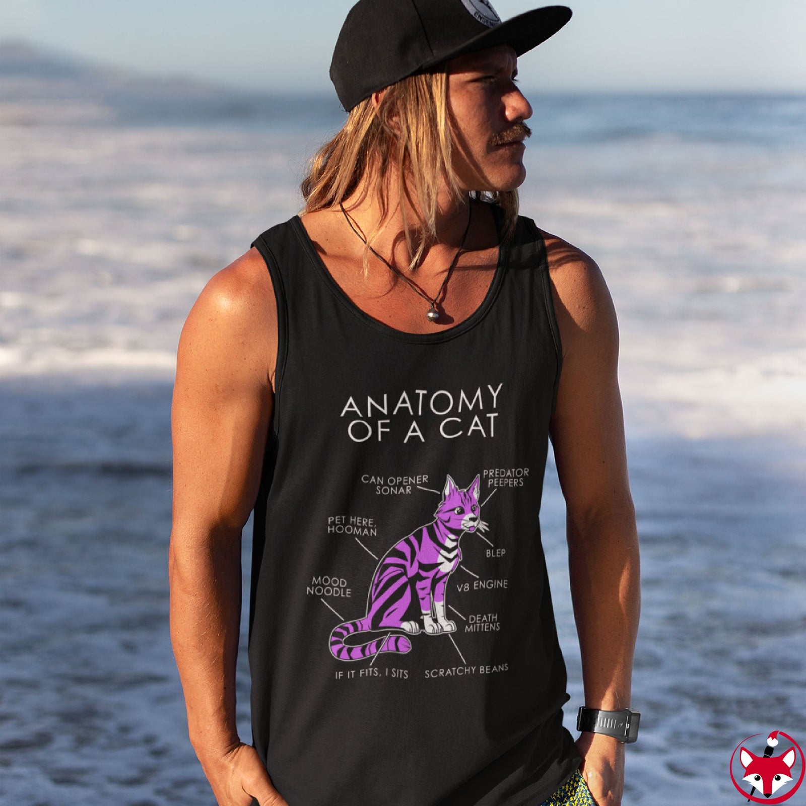 Cat Pink - Tank Top Tank Top Artworktee 