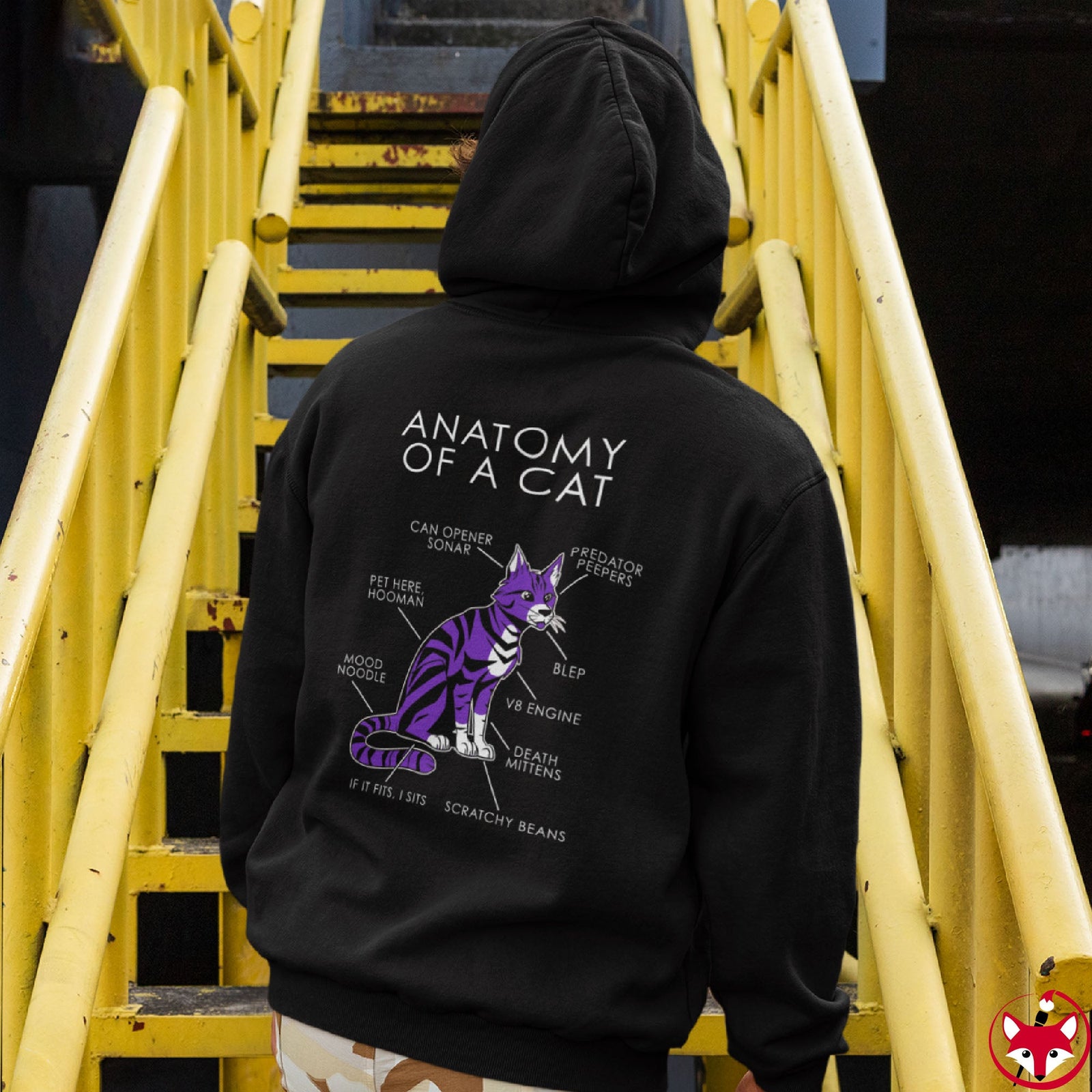 Cat Purple - Hoodie Hoodie Artworktee 