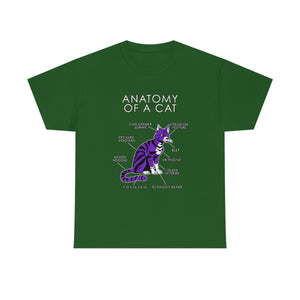 Cat Purple - T-Shirt T-Shirt Artworktee Green S 