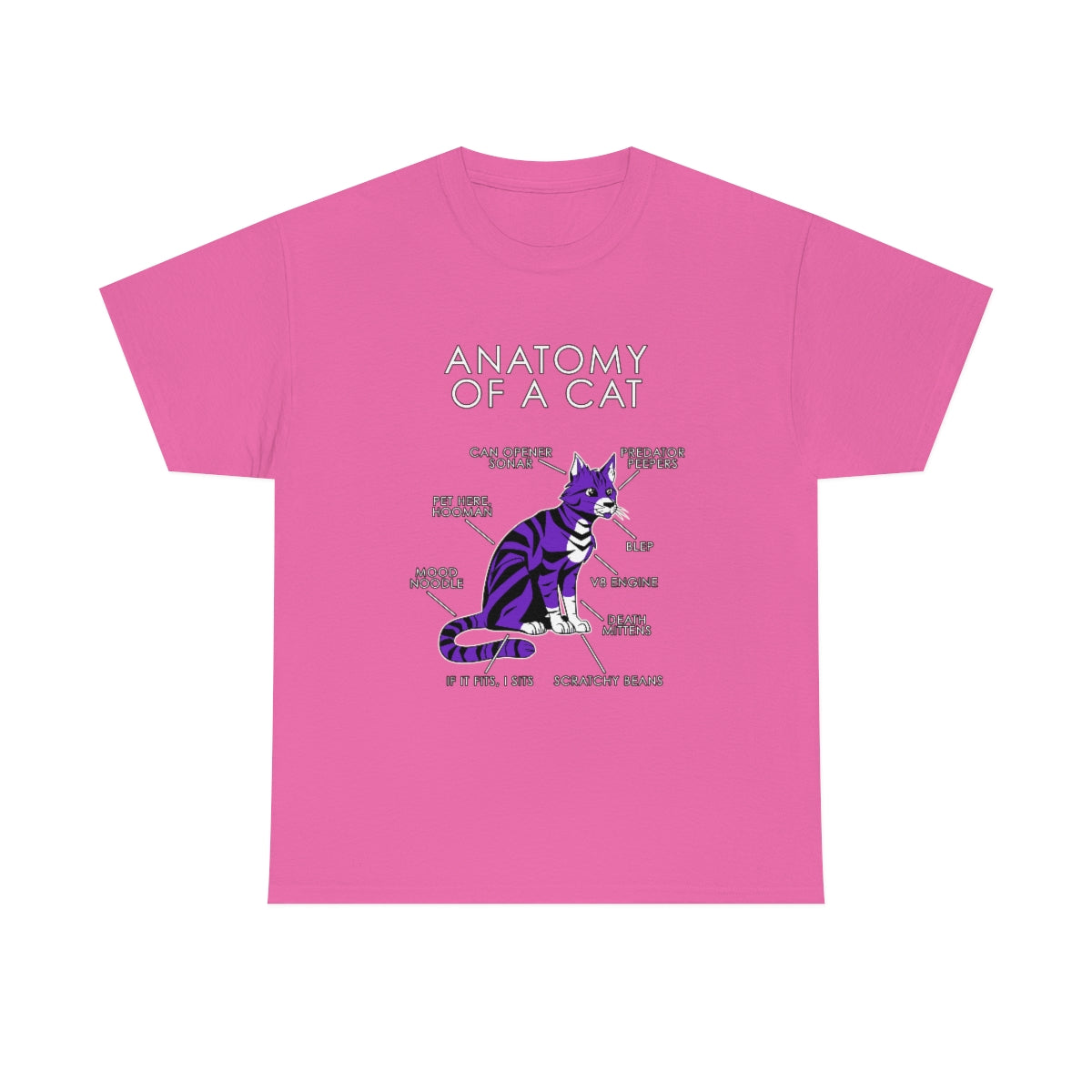 Cat Purple - T-Shirt T-Shirt Artworktee Pink S 