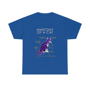 Cat Purple - T-Shirt T-Shirt Artworktee Royal Blue S 