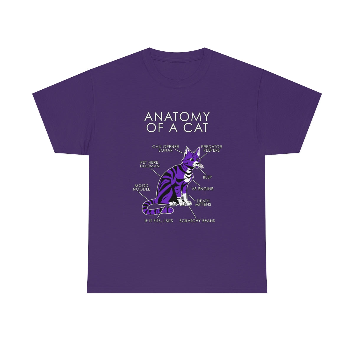 Cat Purple - T-Shirt T-Shirt Artworktee Purple S 